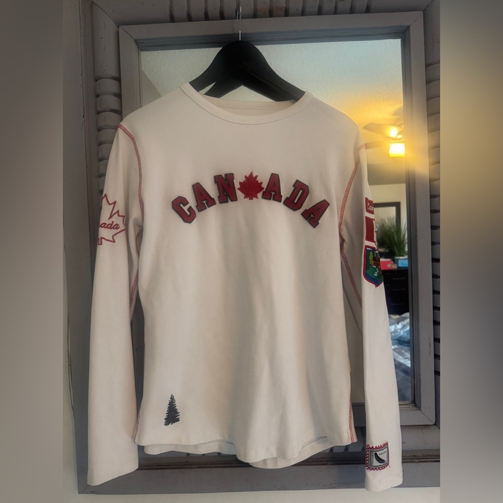 White Canada Long Sleeve Shirt